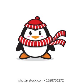 Penguin mascot character vector design