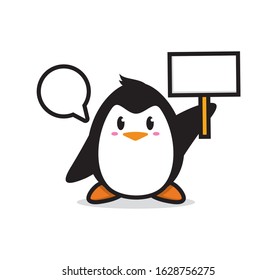Penguin mascot character vector design