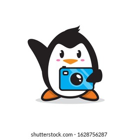 Penguin mascot character vector design