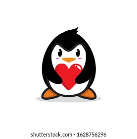 Penguin mascot character vector design