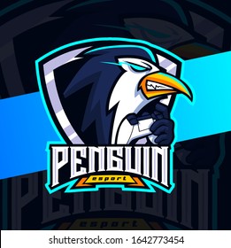 Penguin Mascot Esport Logo Design