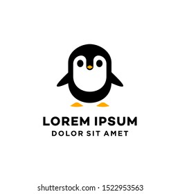 penguin mascot logo icon vector illustration isolated on white background