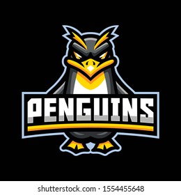 penguin mascot logo for team, community, gaming, sport, etc