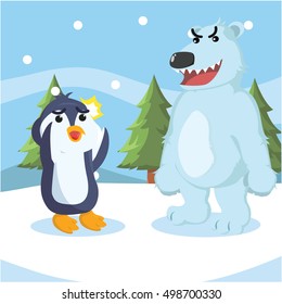 penguin meet polar bear
