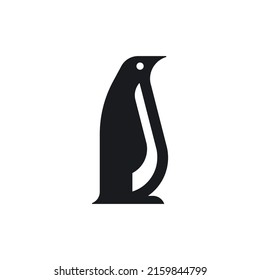 Penguin modern logo design. Vector illustration.