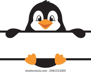 	
Penguin Monogram on a white background.