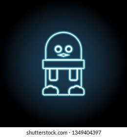 penguin neon glow icon. Simple thin line, outline vector of Christmas, new year, joy icons for UI and UX, website or mobile application
