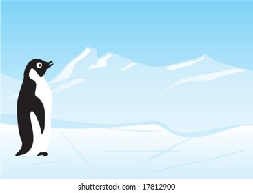 Penguin at north pole