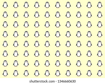 Penguin on a color background vector