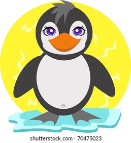 Penguin on Floating Ice