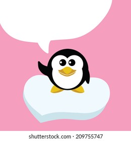 Penguin on the ice