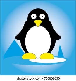 Penguin on ice