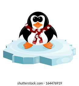 Penguin on an ice floe 