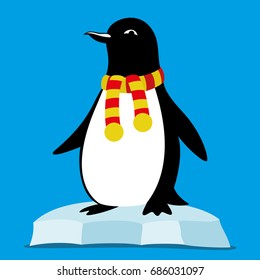 Penguin on the ice floe.