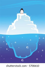 penguin on iceberg