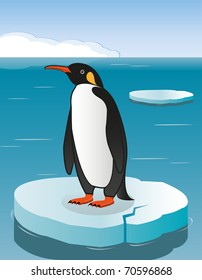 penguin on iceberg