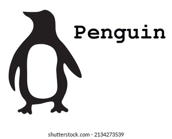 Penguin on a white background