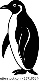 penguin on white background vector 