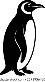 penguin on white background vector 