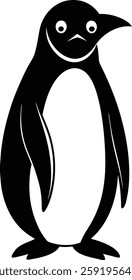 penguin on white background vector 