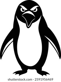 penguin on white background vector 