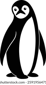 penguin on white background vector 