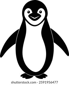 penguin on white background vector 