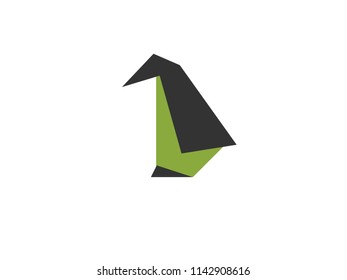 Penguin origami designed in a simple way so it can be used for multiple purposes i.e. logo ,mark ,symbol or icon.