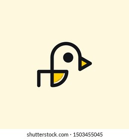 Penguin Outline Creative Modern Logo