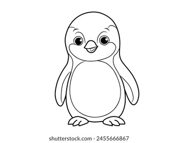 Pinguin Outline für Kinder Malbuch