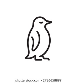 Penguin Outline Vector Icon Illustratio