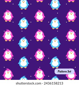 penguin pattern design, decoration, background