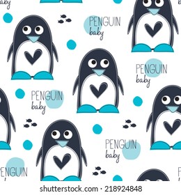 penguin pattern vector illustration