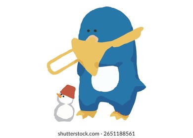 penguin playing trombone wind ensemble