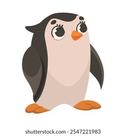 Penguin Polar Animal and Cold Arctic Fauna Vector Illustration