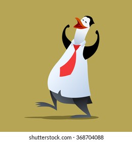 Penguin rejoices