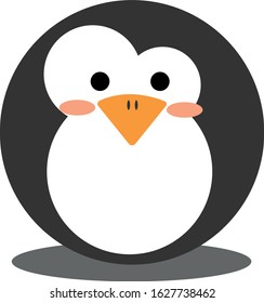 PENGUIN ROUND cute emoji vector