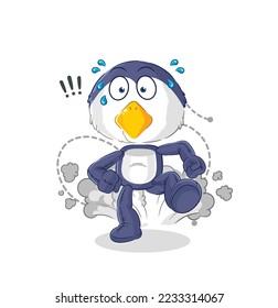 the penguin running illustration. character vector
