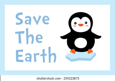 penguin save the earth poster 