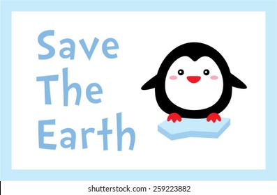 penguin save the earth poster 
