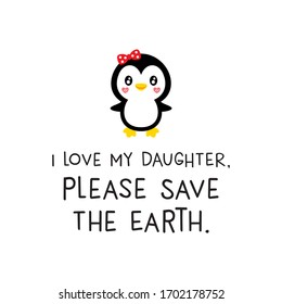 penguin save the earth wallpaper graphic vector