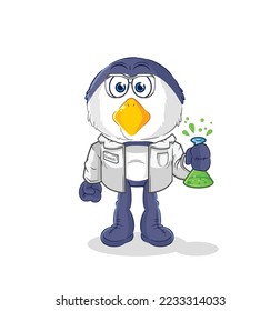 the penguin scientist character. cartoon mascot vector
