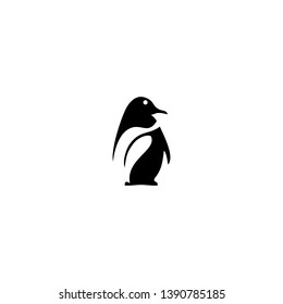 
penguin set leaves of negative space vector logos