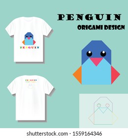 penguin shirt vector flat design