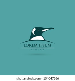 Penguin sign - vector illustration