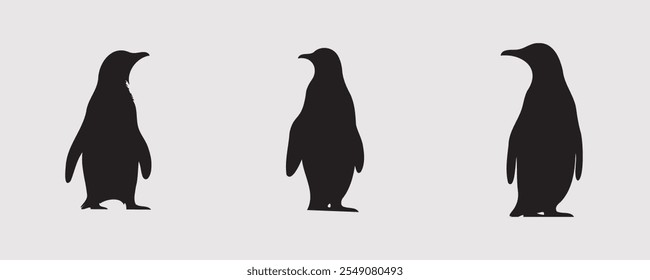 Ilustración vectorial de Paquete de silueta de pingüino