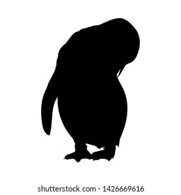 Penguin Silhouette. Highly Detailed Smooth Design. Vector Illustration.