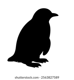  Penguin silhouette icon vector illustration design.