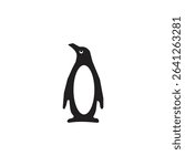 penguin silhouette illustration penguin or plump goose is a group of aquatic birds that cannot fly