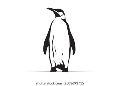 Penguin Silhouette illustration Vector design 